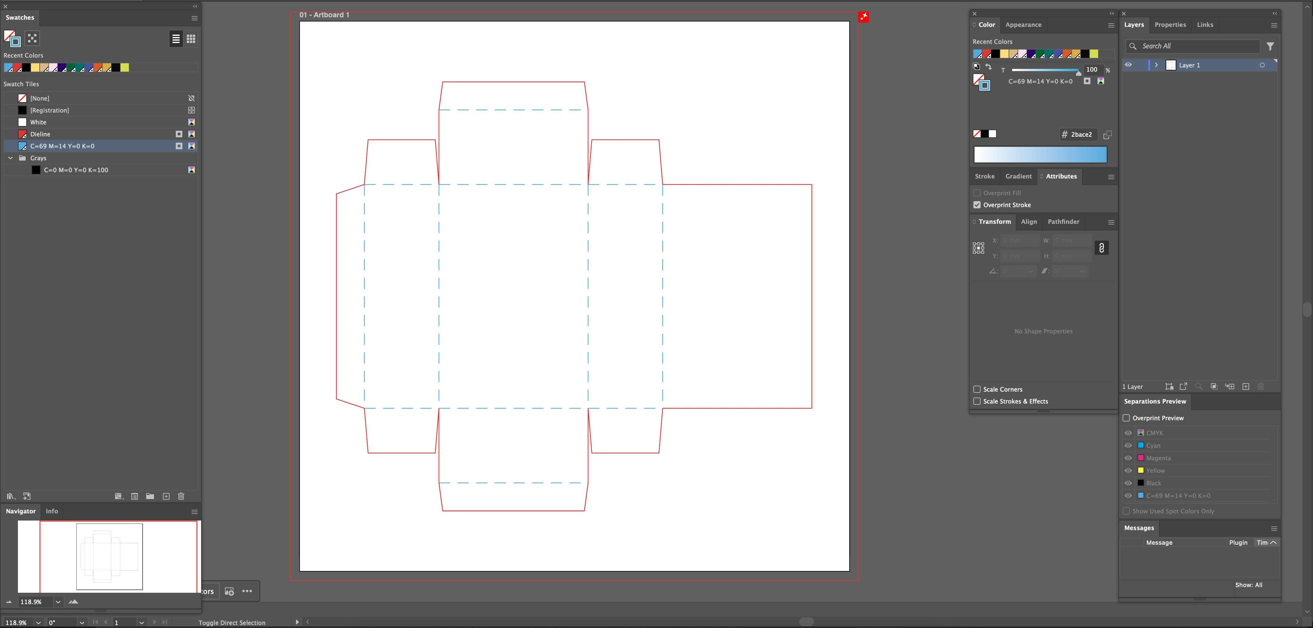 Flat 2D Dieline Template vs 3D Folded Box